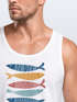 Herren Tank-Top mit Print Aufdruck Spruch respect the locals Fische Design Maritim Muskelshirt Sommer Fashion Neverless®preview