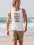 Herren Tank-Top mit Print Aufdruck Spruch respect the locals Fische Design Maritim Muskelshirt Sommer Fashion Neverless®preview