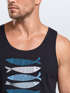 Herren Tank-Top mit Print Aufdruck Spruch respect the locals Fische Design Maritim Muskelshirt Sommer Fashion Neverless®preview