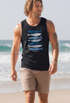 Herren Tank-Top mit Print Aufdruck Spruch respect the locals Fische Design Maritim Muskelshirt Sommer Fashion Neverless®preview