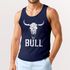 Herren Tank-Top mit Vintage Stierschädel Frontprint Schriftzug Muskelshirt Männer Outdoor Fashion Streetwear Neverless®preview