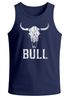 Herren Tank-Top mit Vintage Stierschädel Frontprint Schriftzug Muskelshirt Männer Outdoor Fashion Streetwear Neverless®preview