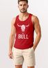 Herren Tank-Top mit Vintage Stierschädel Frontprint Schriftzug Muskelshirt Männer Outdoor Fashion Streetwear Neverless®preview