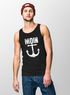 Herren Tank-Top Moin Anker Retro Printshirt T-Shirt Aufdruck Maritim Nordisch Muskelshirt Muscle Shirt Neverless®preview