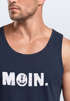 Herren Tank-Top Moin Dialekt Norden Hamburg Anker Print Männer Fashion Streetstyle Muskelshirt Neverless®preview
