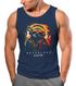 Herren Tank-Top Musik DJ Chill Faultier Print Aufdruck Relax Sommer Muskelshirt Neverless®preview