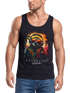 Herren Tank-Top Musik DJ Chill Faultier Print Aufdruck Relax Sommer Muskelshirt Neverless®preview