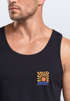 Herren Tank-Top Naturmotiv Brustlogo Sonne Aufdruck Streetstyle Grafikshirt für Urlaub Freizeit Muskelshirt Neverless®preview