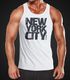 Herren Tank-Top New York City Schriftzug Print Fashion Streetstyle Muskelshirt Neverless®preview