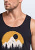 Herren Tank-Top Outdoor Print Natural Badge Logo Wandern Fashion Sommer Muskelshirt Neverless®preview