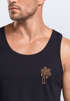 Herren Tank-Top Palme Logo Print Sommer Badge Emblem Minimal Line Art Fashion Streetstyle Muskelshirt Neverless®preview