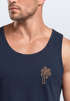 Herren Tank-Top Palme Logo Print Sommer Badge Emblem Minimal Line Art Fashion Streetstyle Muskelshirt Neverless®preview