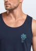 Herren Tank-Top Palme Logo Print Sommer Badge Emblem Minimal Line Art Fashion Streetstyle Muskelshirt Neverless®preview