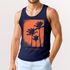 Herren Tank-Top Palmen Fotoprint Vintage Retro Style Sommer Fashion Männer Muskelshirt Neverless®preview