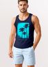 Herren Tank-Top Palmen Fotoprint Vintage Retro Style Sommer Fashion Männer Muskelshirt Neverless®preview