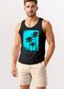 Herren Tank-Top Palmen Fotoprint Vintage Retro Style Sommer Fashion Männer Muskelshirt Neverless®preview