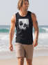 Herren Tank-Top Palmen Fotoprint Vintage Style Frontprint Beach Sommer Strand Outfit Muskelshirt Neverless®preview