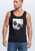 Herren Tank-Top Palmen Fotoprint Vintage Style Frontprint Beach Sommer Strand Outfit Muskelshirt Neverless®preview