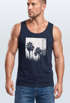 Herren Tank-Top Palmen Fotoprint Vintage Style Frontprint Beach Sommer Strand Outfit Muskelshirt Neverless®preview