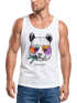 Herren Tank-Top Panda Bär Aufdruck Tiermotiv mit Sonnenbrille Fashion Streetstyle Muskelshirt Muscle Shirt Neverless®preview