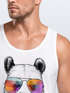 Herren Tank-Top Panda Bär Aufdruck Tiermotiv mit Sonnenbrille Fashion Streetstyle Muskelshirt Muscle Shirt Neverless®preview