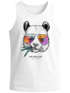 Herren Tank-Top Panda Bär Aufdruck Tiermotiv mit Sonnenbrille Fashion Streetstyle Muskelshirt Muscle Shirt Neverless®preview