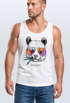 Herren Tank-Top Panda Bär Aufdruck Tiermotiv mit Sonnenbrille Fashion Streetstyle Muskelshirt Muscle Shirt Neverless®preview
