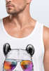 Herren Tank-Top Panda Bär Aufdruck Tiermotiv mit Sonnenbrille Fashion Streetstyle Muskelshirt Muscle Shirt Neverless®preview