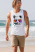 Herren Tank-Top Panda Bär Aufdruck Tiermotiv mit Sonnenbrille Fashion Streetstyle Muskelshirt Muscle Shirt Neverless®preview