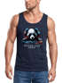 Herren Tank-Top Panda Bär Aufdruck Tiermotiv Musik Techo Print Fashion Streetstyle Muskelshirt Muscle Shirt Neverless®preview