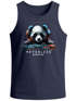 Herren Tank-Top Panda Bär Aufdruck Tiermotiv Musik Techo Print Fashion Streetstyle Muskelshirt Muscle Shirt Neverless®preview