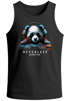 Herren Tank-Top Panda Bär Aufdruck Tiermotiv Musik Techo Print Fashion Streetstyle Muskelshirt Muscle Shirt Neverless®preview