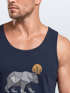 Herren Tank-Top Polygon Bär Mond Outdoor Wandern Natur Print Aufdruck Muskelshirt Neverless®preview