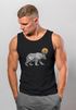 Herren Tank-Top Polygon Bär Mond Outdoor Wandern Natur Print Aufdruck Muskelshirt Neverless®preview