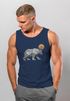 Herren Tank-Top Polygon Bär Mond Outdoor Wandern Natur Print Aufdruck Muskelshirt Neverless®preview