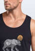 Herren Tank-Top Polygon Bär Mond Outdoor Wandern Natur Print Aufdruck Muskelshirt Neverless®preview