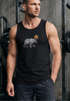 Herren Tank-Top Polygon Bär Mond Outdoor Wandern Natur Print Aufdruck Muskelshirt Neverless®preview