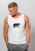 Herren Tank-Top Polygon Design Print Bär Bear Tiermotiv Outdoor Fashion Streetstyle Muskelshirt Neverless®preview