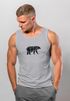 Herren Tank-Top Polygon Design Print Bär Bear Tiermotiv Outdoor Fashion Streetstyle Muskelshirt Neverless®preview