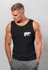 Herren Tank-Top Polygon Design Print Bär Natur Outdoor Fashion Streetstyle Muskelshirt Neverless®preview