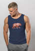 Herren Tank-Top Polygon Grafik Bär Outdoor Motive Printshirt Natur Muskelshirt Neverless®preview