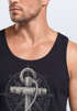 Herren Tank-Top Print Aufdruck Anker Kompass Motiv Maritim Meer Fashion StreetstyleMuskelshirt Neverless®preview