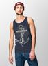 Herren Tank-Top Print Aufdruck Anker Kompass Motiv Maritim Meer Fashion StreetstyleMuskelshirt Neverless®preview