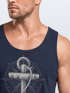 Herren Tank-Top Print Aufdruck Anker Kompass Motiv Maritim Meer Fashion StreetstyleMuskelshirt Neverless®preview