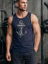 Herren Tank-Top Print Aufdruck Anker Kompass Motiv Maritim Meer Fashion StreetstyleMuskelshirt Neverless®preview