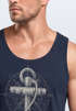 Herren Tank-Top Print Aufdruck Anker Kompass Motiv Maritim Meer Fashion StreetstyleMuskelshirt Neverless®preview