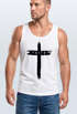 Herren Tank-Top Print Aufdruck Kreuz Cross Faith Glaube Trend-Motiv Techwear Fashion Streetstyle Muskelshirt Neverless®preview