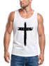 Herren Tank-Top Print Aufdruck Kreuz Cross Faith Glaube Trend-Motiv Techwear Fashion Streetstyle Muskelshirt Neverless®preview