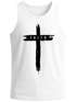 Herren Tank-Top Print Aufdruck Kreuz Cross Faith Glaube Trend-Motiv Techwear Fashion Streetstyle Muskelshirt Neverless®preview