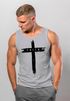 Herren Tank-Top Print Aufdruck Kreuz Cross Faith Glaube Trend-Motiv Techwear Fashion Streetstyle Muskelshirt Neverless®preview